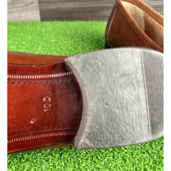 CLAYBROOKE Men's Sz 10.5 D  Brown Leather Basket Weave with Tassels.‎ - Picture 8 of 9